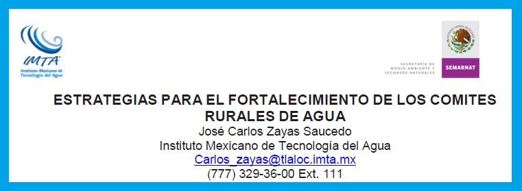 Estrategias para el fortalecimiento de los comites rurales de agua